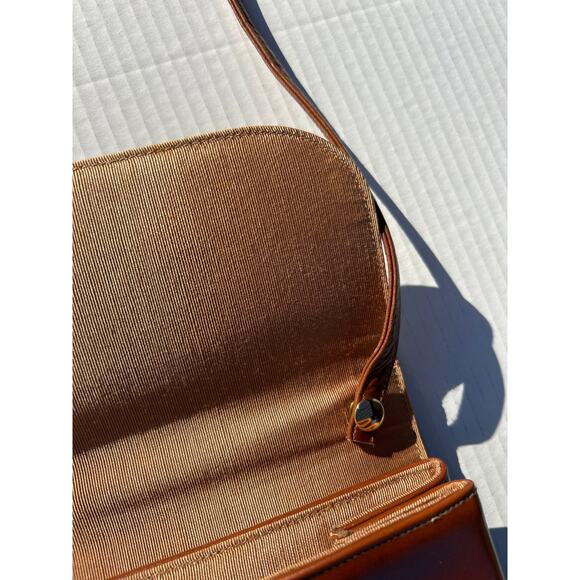 Crown Lewis Purses | Vintage Chestnut Brown Leather Shoulder Bag - Picture 11 of 17